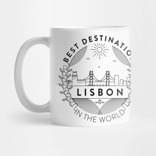 Lisbon Minimal Badge Design Mug